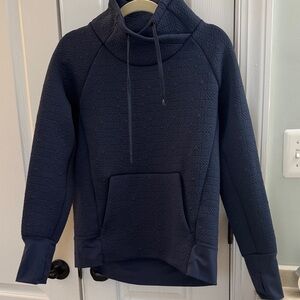 Athleta Navy Blue Quilted Hoodie